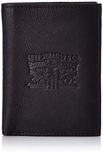 LEVIS FOOTWEAR AND ACCESSORIES Vintage Two Horse Vertical, Monedero para Hombre, Negro (R Black), 13x2x10 centimeters (W x H x L)