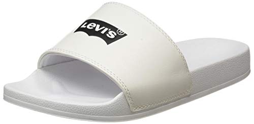 Levi's June Batwing S, Sandalia Mujer, Regular White, 37 EU