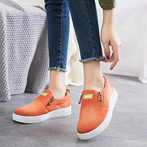 LIEBE721 Zapatos de Lona de Las Mujeres Zapatos cómodos para Caminar Zapatillas Casuales