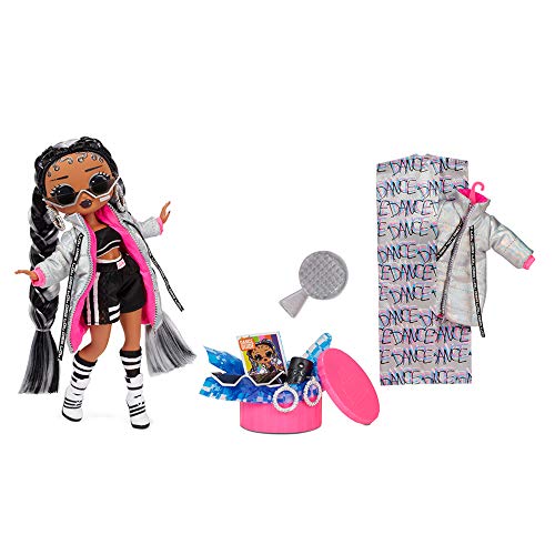 LOL Surprise OMG Dance Dance Dance Muñeca B-Gurl con 15 sorpresas, Ropa de Marca, Luz Negra Mágica, Accesorios de Moda, Zapatos, Soporte para Muñecas y Packaging de TV, Para Niñas a Partir de 4 Años