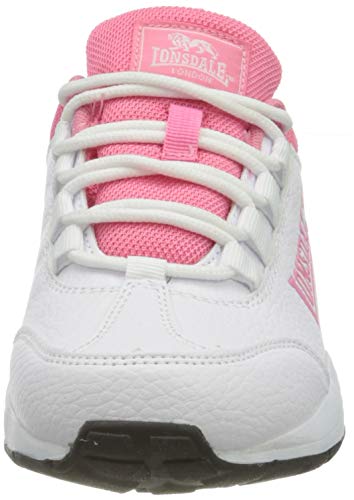 Lonsdale HIXON, Zapatillas para Correr de Carretera Mujer, Blanco, Rosa, 37 EU