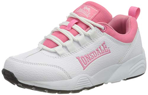 Lonsdale HIXON, Zapatillas para Correr de Carretera Mujer, Blanco, Rosa, 37 EU