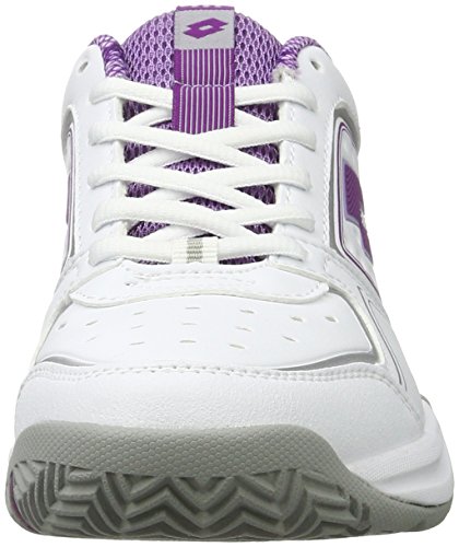 Lotto T-Tour IX 600 W, Zapatillas de Tenis Mujer, Blanco (Wht/prp Spk), 38 EU