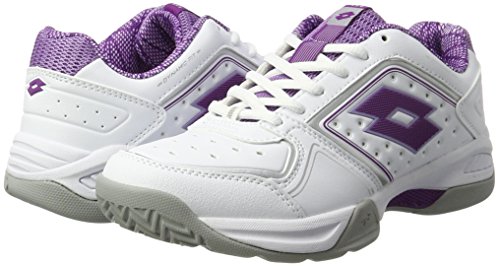 Lotto T-Tour IX 600 W, Zapatillas de Tenis Mujer, Blanco (Wht/prp Spk), 38 EU