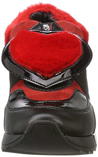 Love Moschino Scarpad.powerz45 PE+ca.ro/ve+Vi Ne, Zapatillas Altas Mujer, Multicolor (Red/Black), 39 EU