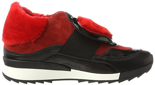 Love Moschino Scarpad.powerz45 PE+ca.ro/ve+Vi Ne, Zapatillas Altas Mujer, Multicolor (Red/Black), 39 EU