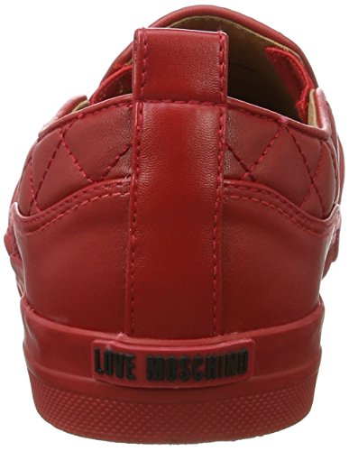 Love Moschino W.Sneakers, Mocasines Mujer, Rojo (Red), 40 EU