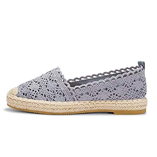 Luckycat Zapatos Alpargatas Mujer Ocasionales Loafer Zapatos Moda Planos Alpargatas Alpargatas Clásica Lona Mujer Zapatillas Slip-on práctico cómodo comode Mujer Brillantes básica Paja tacón Plano