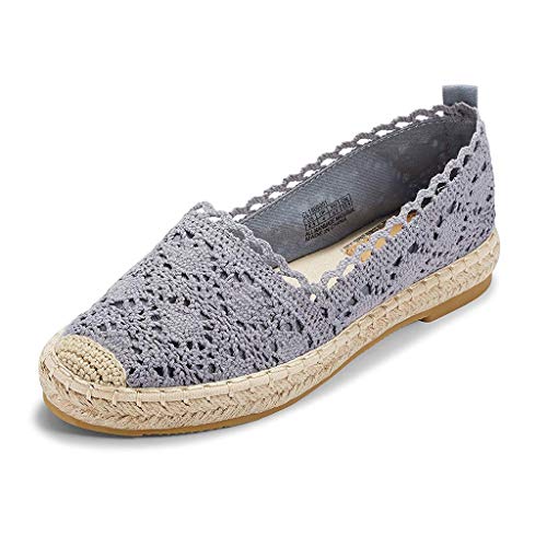 Luckycat Zapatos Alpargatas Mujer Ocasionales Loafer Zapatos Moda Planos Alpargatas Alpargatas Clásica Lona Mujer Zapatillas Slip-on práctico cómodo comode Mujer Brillantes básica Paja tacón Plano