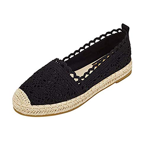 Luckycat Zapatos Alpargatas Mujer Ocasionales Loafer Zapatos Moda Planos Alpargatas Alpargatas Clásica Lona Mujer Zapatillas Slip-on práctico cómodo comode Mujer Brillantes básica Paja tacón Plano