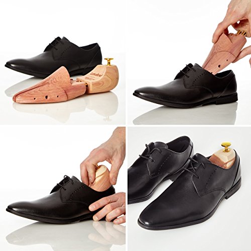 Lumaland Horma de Zapatos de alta calidad para hombres y mujeres en madera de cedro con doble resorte Unisex talla 38/39