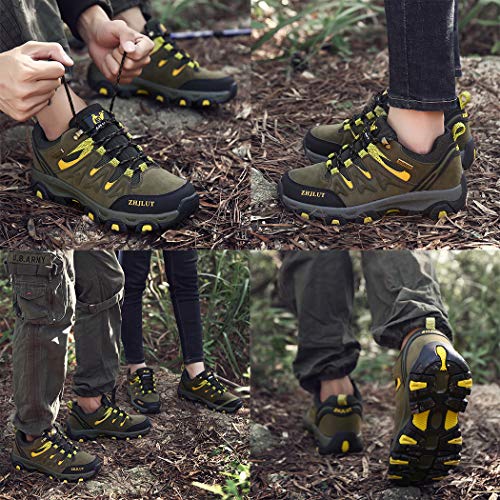 Lvptsh Zapatillas de Trekking para Hombre Botas de Montaña Zapatillas de Senderismo Calzado de Trekking Botas de Senderismo Antideslizantes AL Aire Libre Transpirable Sneakers