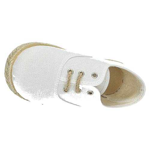 MADE IN SPAIN 260/L ESPARTEÑAS DE Lona NIÑO Zapatillas Blanco 27