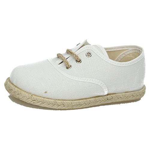 MADE IN SPAIN 260/L ESPARTEÑAS DE Lona NIÑO Zapatillas Blanco 27