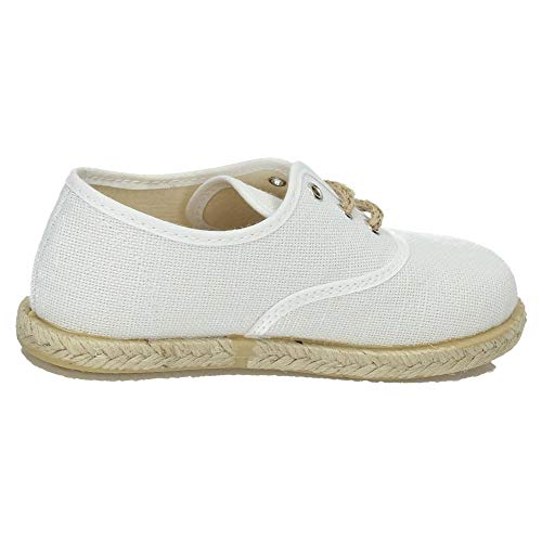 MADE IN SPAIN 260/L ESPARTEÑAS DE Lona NIÑO Zapatillas Blanco 27