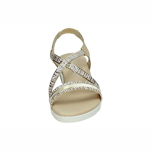 MADE IN SPAIN 937 Sandalias Planta Gel Mujer Sandalias Platino 36