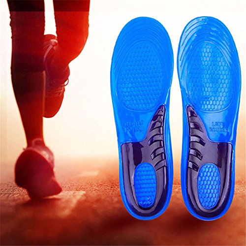 Malayas Plantillas Deportivas de Silicona Plantillas Ortopédicas de Gel Plantillas Transpirables para Amortiguación y Alivar Dolor Ideal para Hombre y Mujer (38-42 EU)