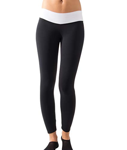 Malla Deportiva Femenina Negra con Cintura Blanca (XS)