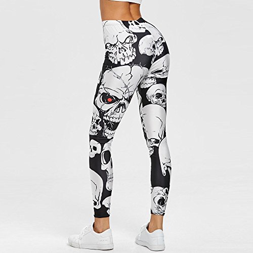 Mallas Deportivas Mujer Leggins Yoga Pantalon Elastico Cintura Altura Polainas para Running Pilates Fitness, A-Flor Gris, L