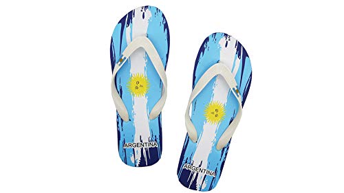 Mapleaf Flag Chanclas Mujeres Hombres Sandalias de Playa Baratas Flip Goma Dedo Piscina Chanclas Summer Flop Rider Zapatos Levis para Zapatillas de Cuero Hombres Chanclas Blanco Argentino tamaño 40