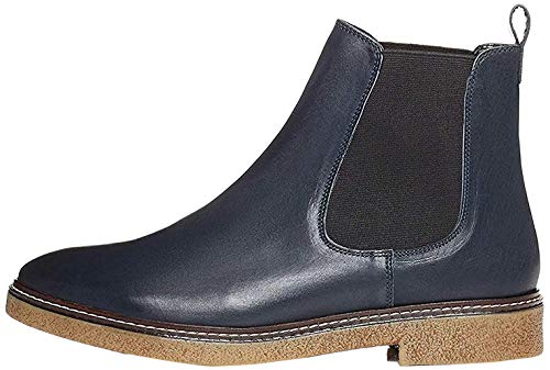 Marca Amazon - find. Chunky Gumsole Heavy Rand Botas Chelsea, Azul Navy, 41 EU