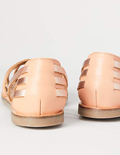 Marca Amazon - FIND Open Toe Hurrache Sandalias de Punta Descubierta, Dorado (Rose Gold), 40 EU