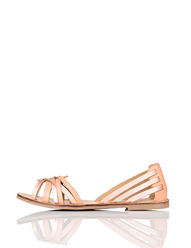 Marca Amazon - FIND Open Toe Hurrache Sandalias de Punta Descubierta, Dorado (Rose Gold), 40 EU