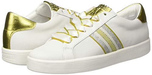 Marco Tozzi 2-2-23702-34, Zapatillas Mujer, Multicolor (White/Yell. M. 153), 38 EU