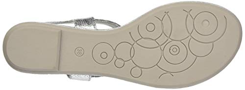 Marco Tozzi 2-2-28127-22, Chanclas Mujer, Plateado (Silver 941), 40 EU