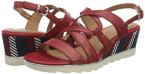 Marco Tozzi 2-2-28718-24, Sandalia con Pulsera Mujer, Rojo (Chili Comb 543), 37 EU