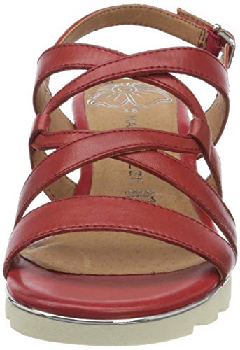 Marco Tozzi 2-2-28718-24, Sandalia con Pulsera Mujer, Rojo (Chili Comb 543), 37 EU