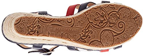 Mariamare 67786, Sandalias con Plataforma Mujer, Azul (Brina Marino/Rojo/Blanco C49564), 39 EU