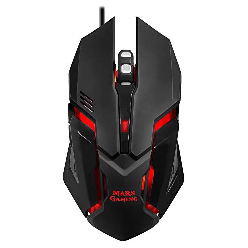 Mars Gaming MCP118, Pack Iluminación RGB de Teclado, Ratón y Alfombrilla Gaming, USB Alámbrico, Negro