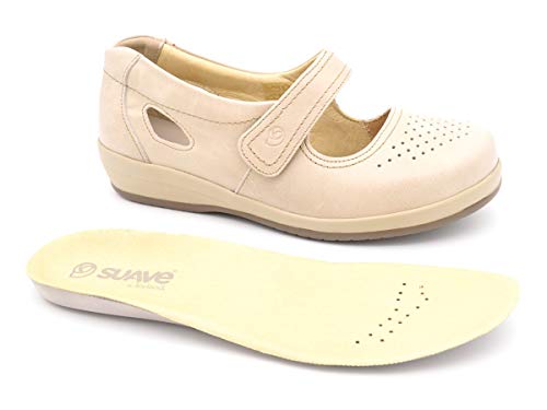 Merceditas Ancho 12 suave m-3127 Beige, Talla 40 EU