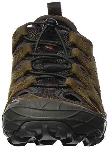 Merrell Choprock Leather Shandal, Zapatillas Impermeables para Mujer, Marrón (Brindle), 39 EU