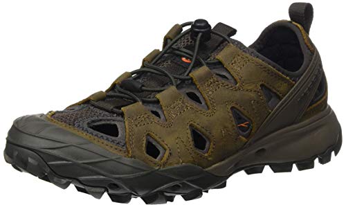 Merrell Choprock Leather Shandal, Zapatillas Impermeables para Mujer, Marrón (Brindle), 39 EU