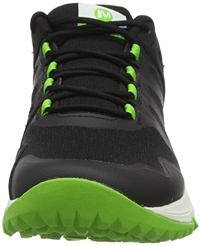 Merrell Nova, Zapatillas de Running para Asfalto para Hombre, Negro (Black/Lime), 42 EU