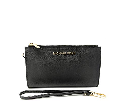 MICHAEL KORS 35F8TVW0L-001, Accesorio de Viaje- Billetera para Mujer, Saffiano Negro, Einheitsgröße