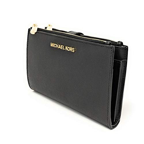 MICHAEL KORS 35F8TVW0L-001, Accesorio de Viaje- Billetera para Mujer, Saffiano Negro, Einheitsgröße