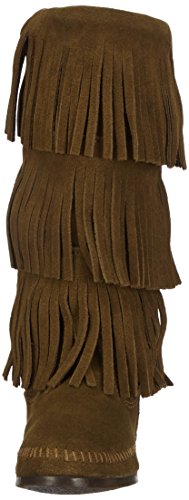 Minnetonka 3-Layer Fringe Boot, Botines Mujer, Loden, 0