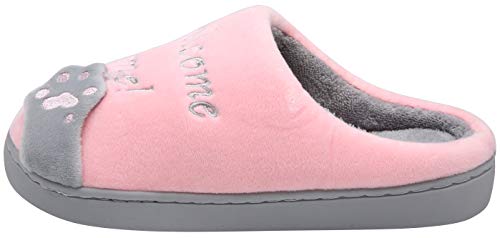 Mishansha Hombre Mujer Zapatillas de Casa para Invierno Otoño, con Forro de Felpa y Suela Dura, Cómodas/Blanditas/Mulliditas y Calentitas(048 Rosado, 37/38 EU - Tamaño del Fabricante: 38/39 CN)