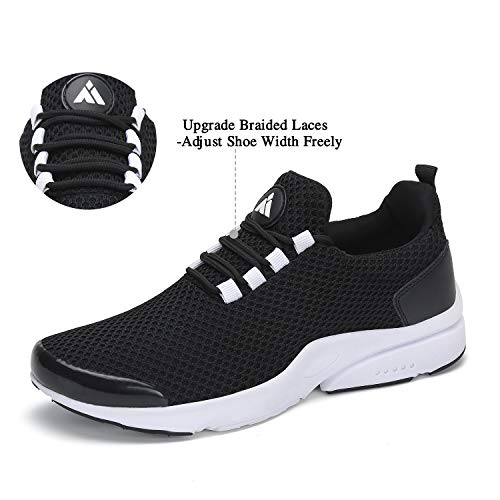 Mishansha Sin Cordones Zapatos Casuales para Hombre Mujer Absorción de Sudor Zapatillas Casual Clásico Elegante Zapato Planos para Correr Aptitud Trekking Caminando Shoes, Sneaker Negro 37