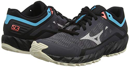 Mizuno Wave Ibuki 3, Zapatillas para Carreras de montaña Mujer, Imán/Cristal Gris/Azul, 36.5 EU