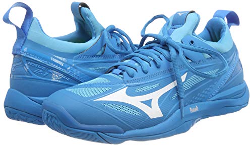 Mizuno Wave Mirage 2.1, Zapatillas de Balonmano Hombre, Azul (Bluejewel/White/Hawaiianocean 98), 42.5 EU