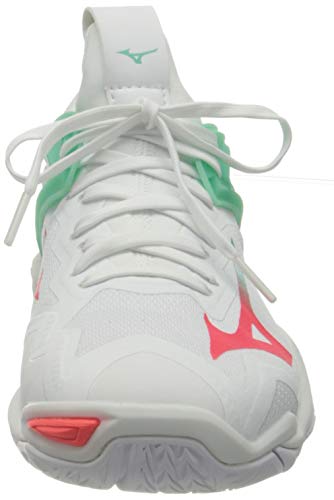 Mizuno Wave Mirage 3, Zapatilla de Balonmano Mujer, Blanco Fierycoral2 Iceg, 40 EU