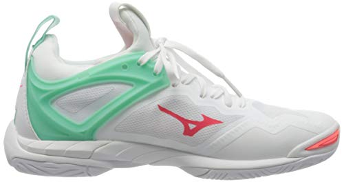 Mizuno Wave Mirage 3, Zapatilla de Balonmano Mujer, Blanco Fierycoral2 Iceg, 40 EU