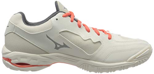 Mizuno Wave Phantom 2, Zapatilla de Balonmano Mujer, Whtsand/Qshade/Fusionc, 39 EU