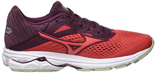 Mizuno Wave Rider 23, Zapatillas de Running Mujer, Rojo (Mauvewne/Cayenne/Bokchoy 59), 38 EU