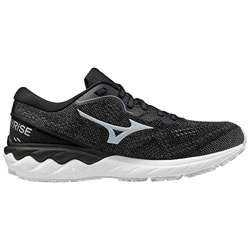 Mizuno Wave SKYRISE 2 (W), Zapatillas de Running Mujer, Black/Cool Silver/White, 40.5 EU