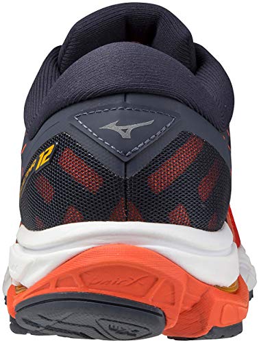 Mizuno Wave Ultima 12, Zapatillas de Running Hombre, Mandarine Red/Silver/Ombre Blue, 42 EU